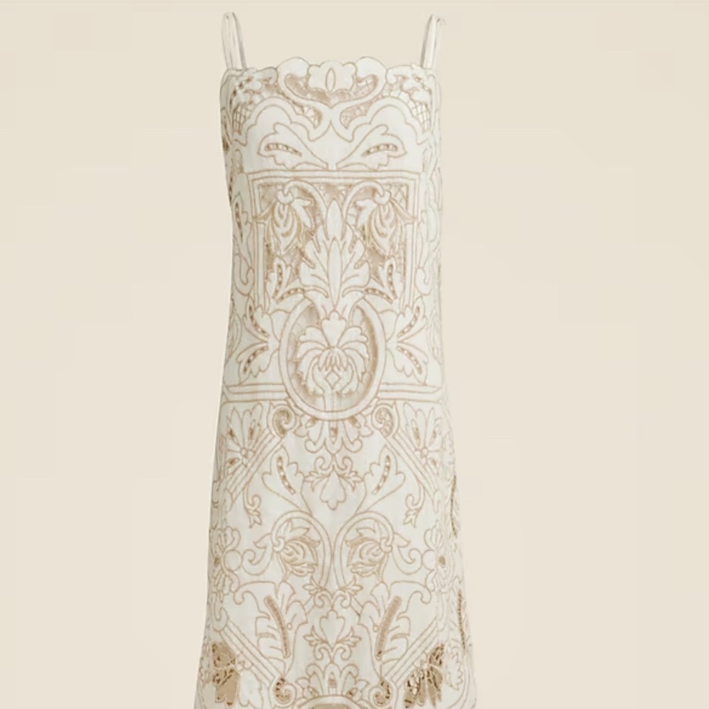 J.Crew Collection Cutwork Maxi Dress in Linen CJ518